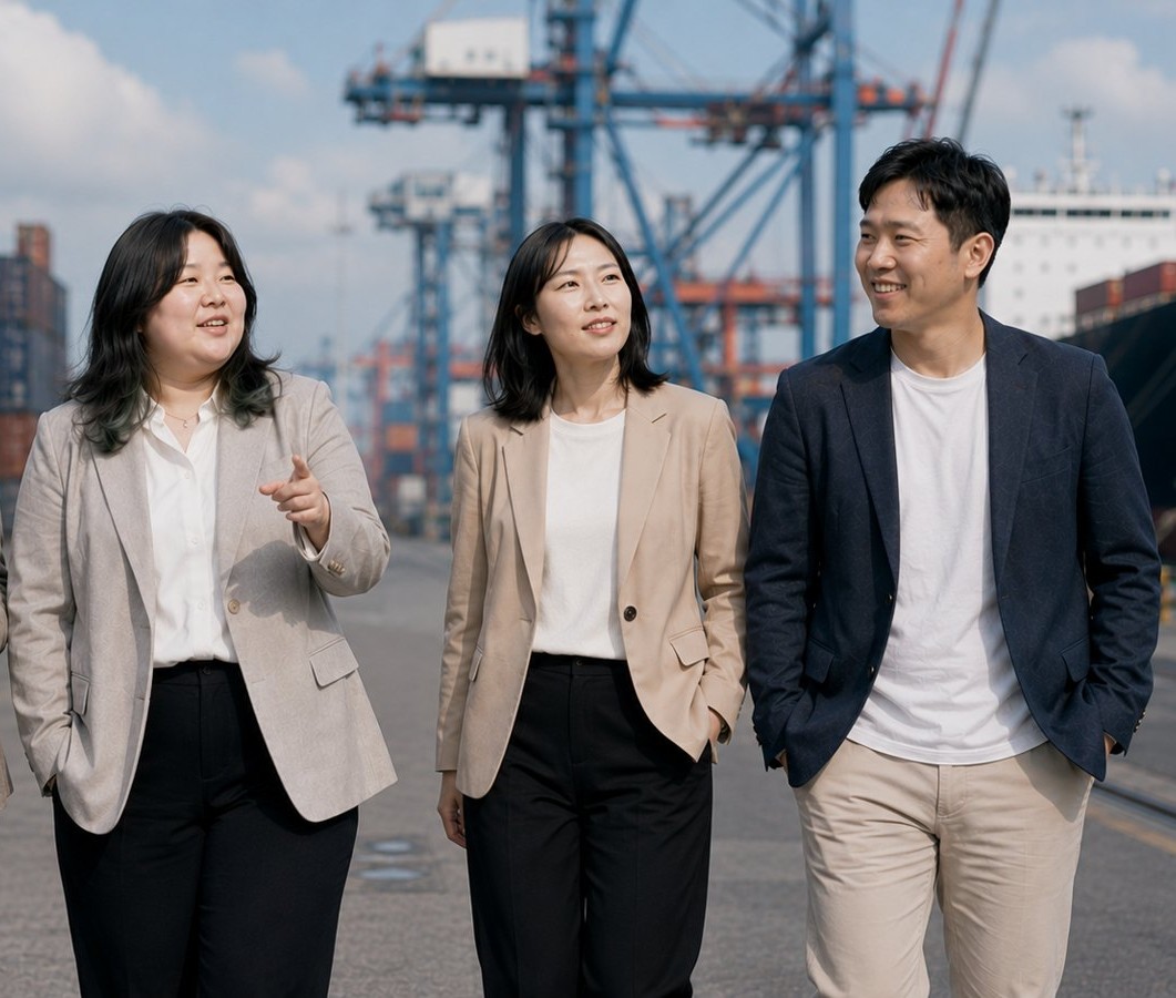 The Biondi International team at a container terminal